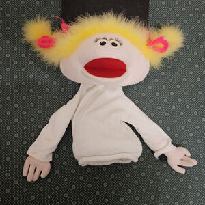 VTG Puppet Productions GIRL BLONDE Child Hand Puppet 70s 80s 14 in